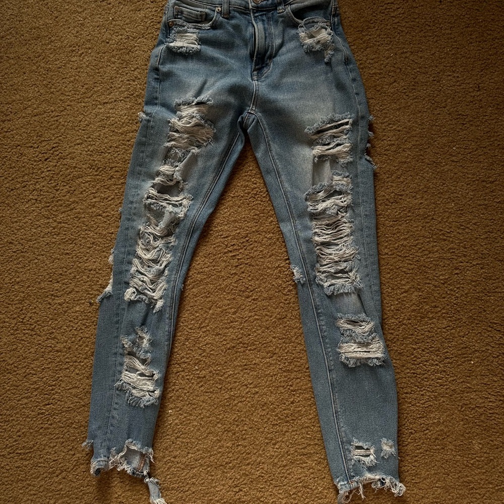 Distressed Blue Women's Jeans